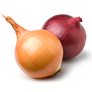 Whole Yellow and Red Onion