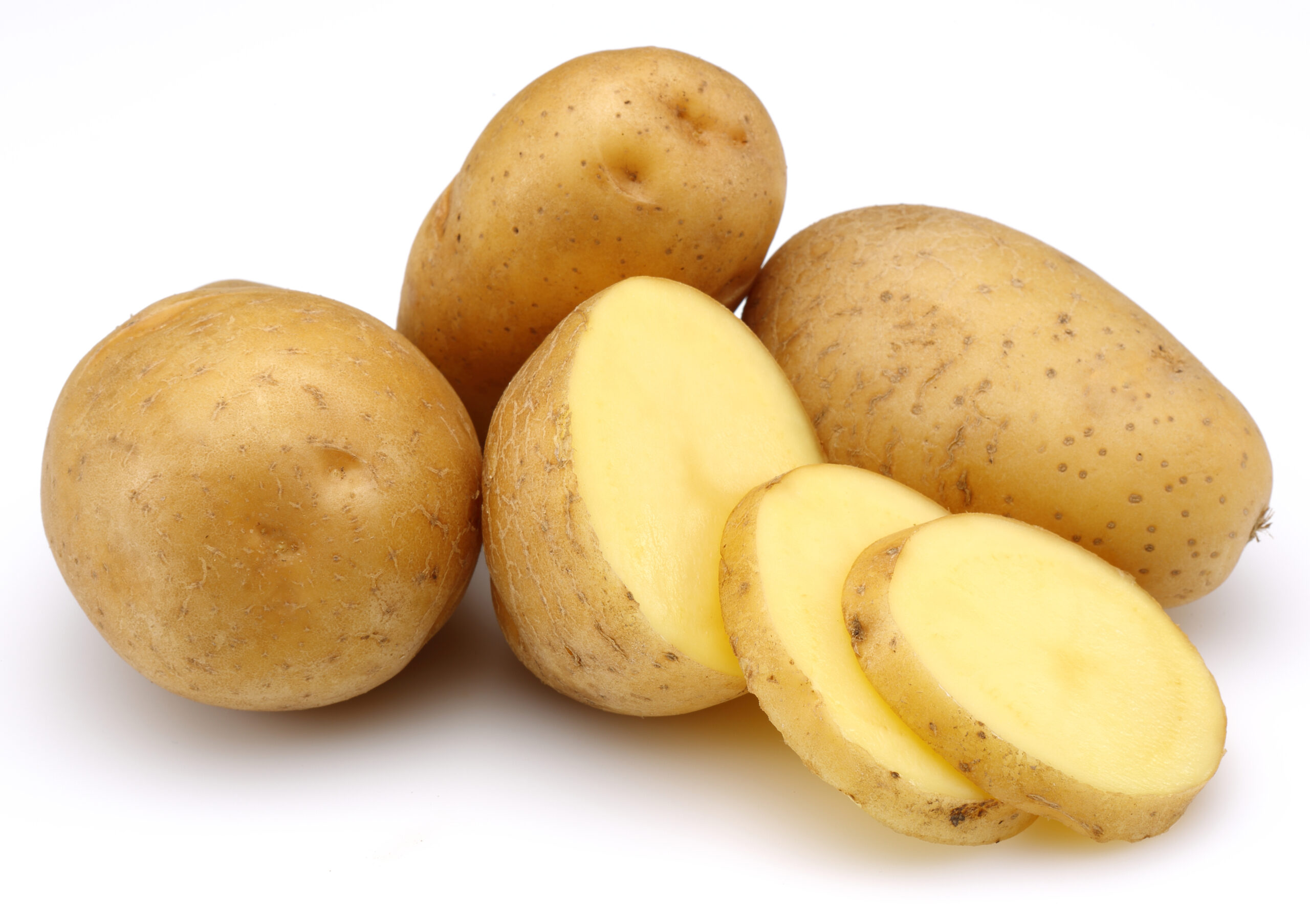 Raw Yellow Potatoes Sliced