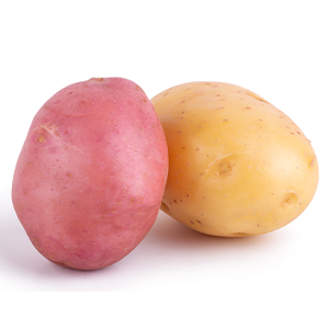 Raw Red and Yellow Potato