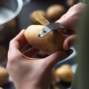 Peeling a potato