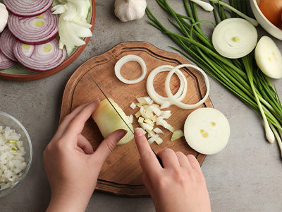 Prepping Yellow Onions